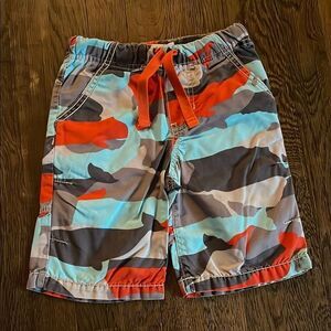 Mini Boden Colorful Camouflage Shorts with Drawstring size 4Y